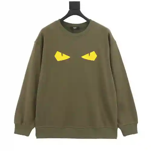 FEN*DI / Fendi Little Monster Rubber Eyes Round Neck Sweatshirt