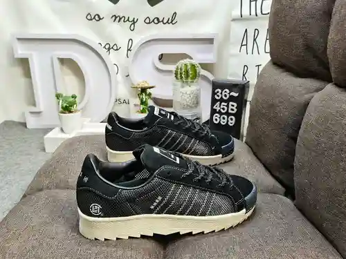 699DAdidas PNS SUPERSTAR uses reverse suede combined with breathable mesh fabric upper material #202