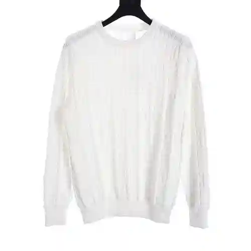 GVC23ss fully printed 4G round neck knitted sweater