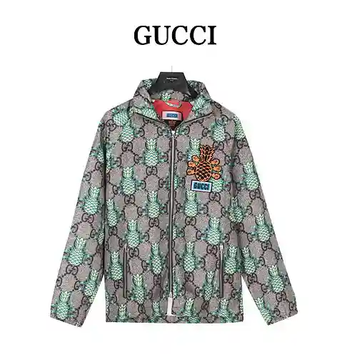 G*cci/Gucci 23ss Pineapple serie chaqueta con capucha de piña