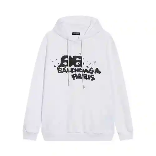 Sudadera con capucha con estampado de graffiti BLCG/Balenciaga, mismo estilo para hombre y mujer