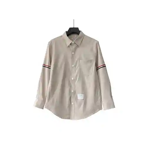 Tom Brown .TB chaqueta de nailon camisa con doble brazalete camisa a rayas de color chaqueta