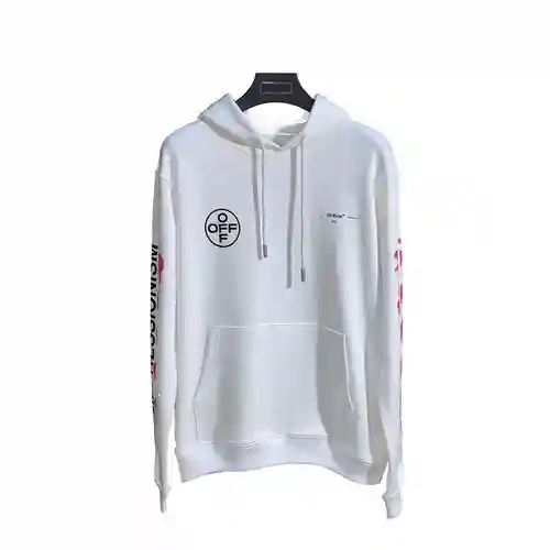 O*FF-W*HITE C/O VIRGIL ABLOH Sudadera con capucha con estampado de flechas pintadas con lápiz labial
