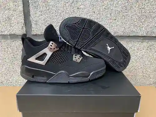 jordan4 gato negro plateado galvanizado 36-47