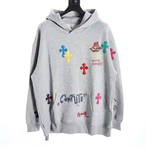 CH / Crow Heart Cross sudadera con capucha y estampado de letras graffiti