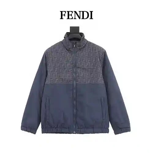 Fen*di/Fendi 23Fw double F presbyopic patchwork cotton jacket