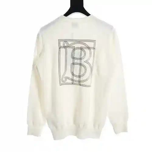 Jersey BBR/Burberry con cuello redondo y letras grandes bordadas en la espalda