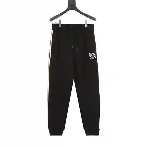 Loe*we/Luo Yiwei 23Fw pantalones tipo gofre con LOGO bordado