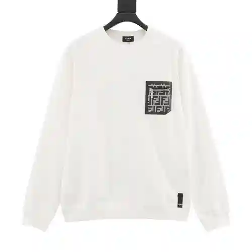 Fen*di Fendi chest FF zipper pocket crew neck sweatshirt