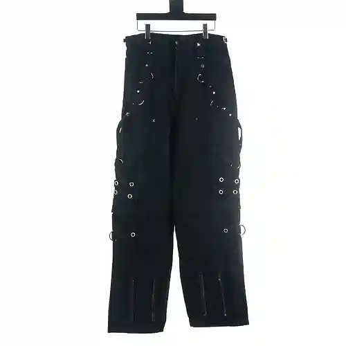 Balenciaga BLCG 23FW Hardware para industria pesada Ropa de trabajo Desmontaje Jeans Pantalones Yaga
