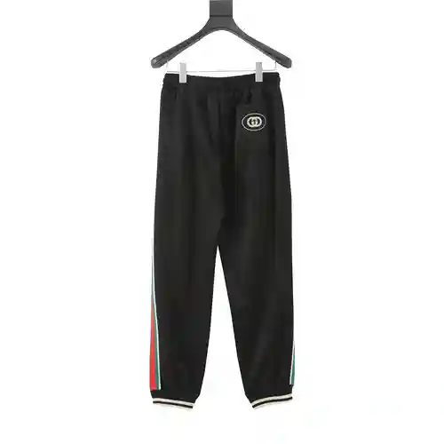 G Home colorful striped webbing patch trousers