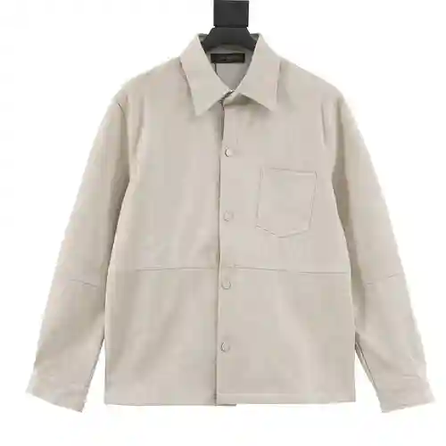 1V Pocket Presbyopia Suede Shirt Jacket