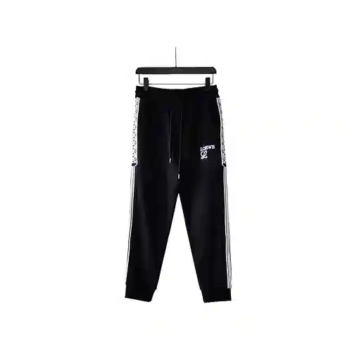 Loewe/Loe*we new fall style, contrasting three-dimensional embroidered logo spliced ​​webbing casual