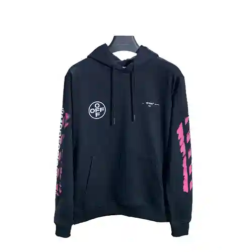 O*FF-W*HITE C/O VIRGIL ABLOH Sudadera con capucha con estampado de flechas pintadas con lápiz labial