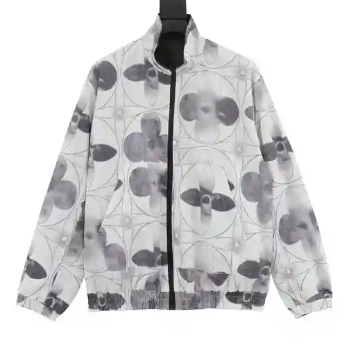 1V four-leaf clover tie-dye reversible jacket