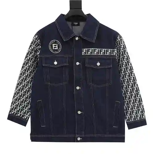 Fen*di/Fendi old flower jacquard denim jacket