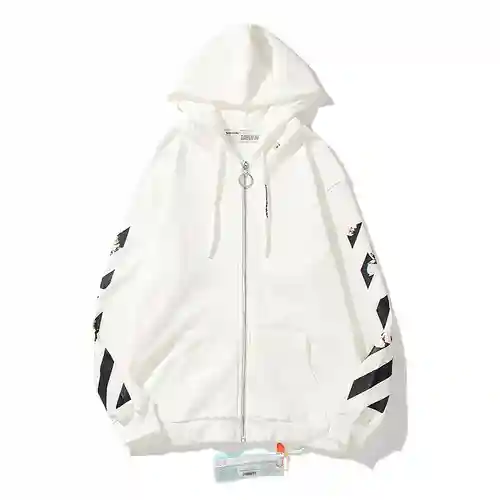 O*FF-W*HITE C/O VIRGIL ABLOH Chaqueta tipo cárdigan estampada con pintura al óleo de la Virgen de la