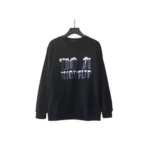 LV/Louis Vuitton 23fw printed round neck long-sleeved tops for men and women pullover sweatshirt