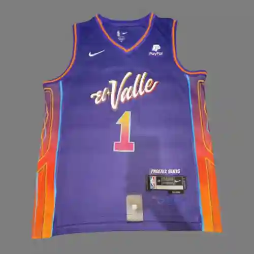 Camiseta Suns No. 1 Booker Purple 24 New Season City Edition