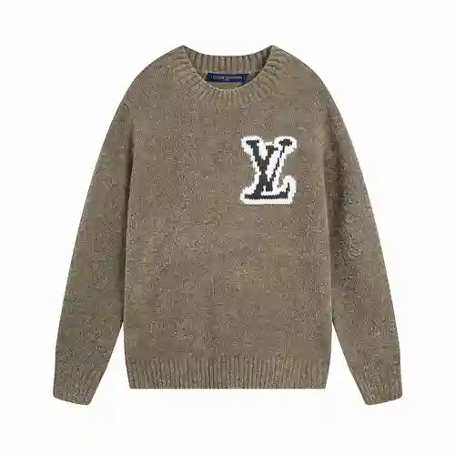 LV 2023FW último suéter tipo jersey de jacquard con V grande