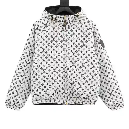 1V Chaqueta fina reversible de algodón con estampado Presbyopia