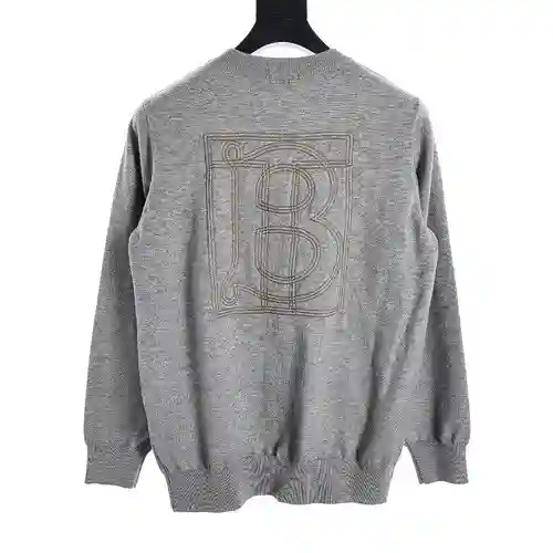Jersey BBR/Burberry con cuello redondo y letras grandes bordadas en la espalda