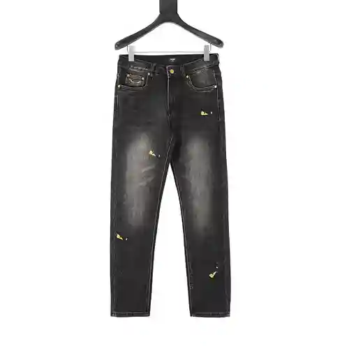 FEN*DI / Fendi pantalones vaqueros con bordado pequeño monstruo