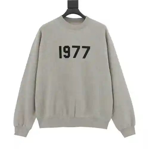 FEAR OF*GOD sudadera con cuello redondo y flocado digital de doble línea ESSENTIALS high street 1977