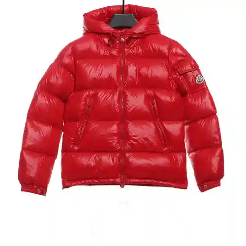 Mouth solid color arm pocket down jacket black