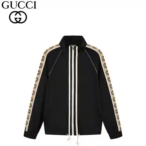 GU*CCI Gucci chaqueta con cinta reflectante y logo