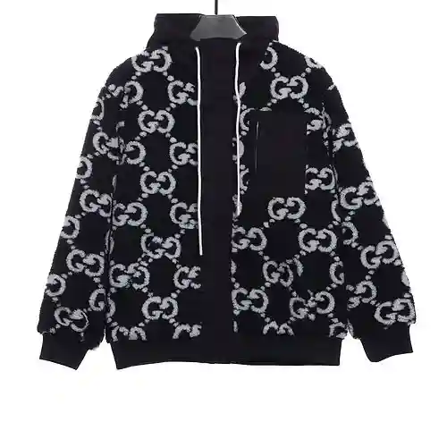 Gucci Blue Double G Jacquard Zip Jacket