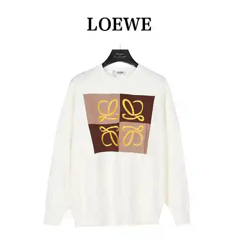 Loe*we/Luo Yiwei suéter de punto con cuello redondo en jacquard