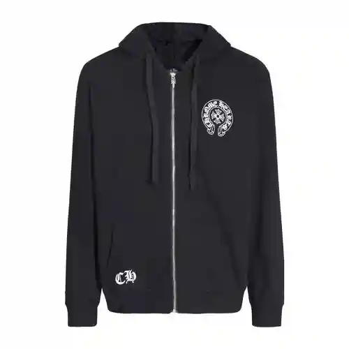 Chaqueta tipo cárdigan con cremallera y estampado CH/Cro Heart Horseshoe, mismo estilo para hombres 
