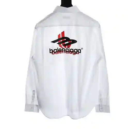 Camisa con logo estampado superpuesto BLCG/Balenciaga