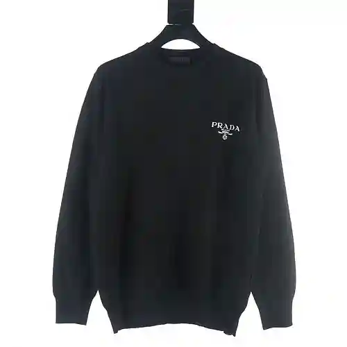 Prada PRD 23Fw embroidered logo crew neck sweater