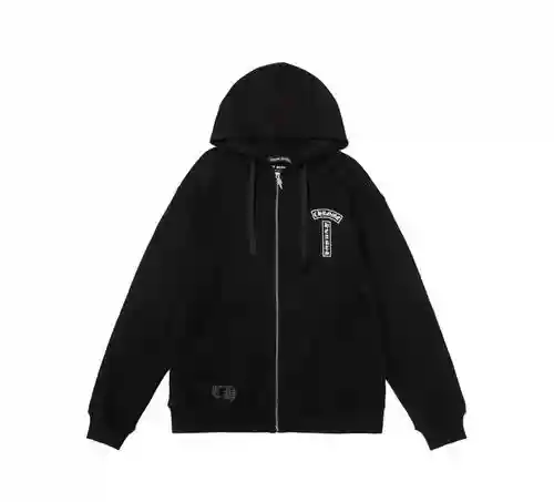 Chaqueta con cremallera estampada en sánscrito CH/Cro Xin, mismo estilo para hombres y mujeres