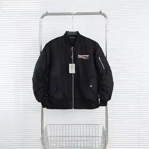 [BLCG/Balenciaga 23 winter POLITICAL CAMPAIGN zipper bomber jacket cotton]