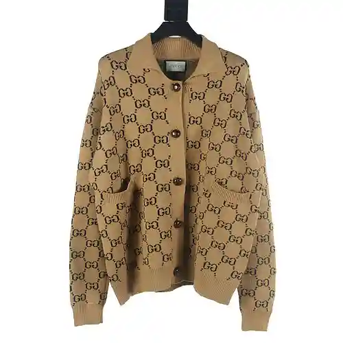 Cárdigan tipo jersey de jacquard con doble G de Gu*cci/Gucci GUC