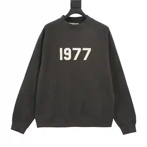 FEAR OF*GOD sudadera con cuello redondo y flocado digital de doble línea ESSENTIALS high street 1977