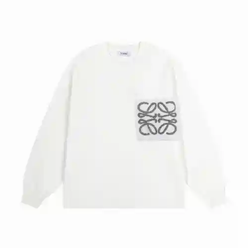 LOE*WE Loewei pocket letter LOGO embroidered knitted sweater