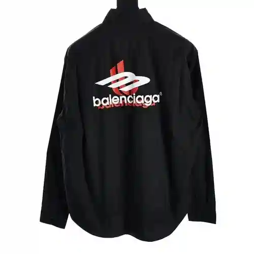 Camisa con logo estampado superpuesto BLCG/Balenciaga