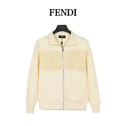 Fen*di/Fendi 23Fw double F presbyopic patchwork zipper jacket