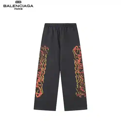Pantalones con estampado de llamas y grafiti retro lavados BLCG/Balenciaga