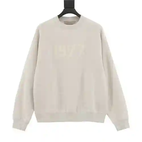 FEAR OF*GOD sudadera con cuello redondo y flocado digital de doble línea ESSENTIALS high street 1977