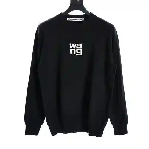 AW/Alexander Wang suéter con cuello redondo y letras bordadas