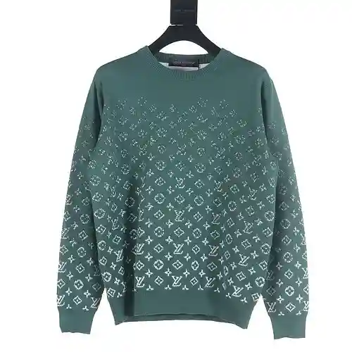 LV 23FW gradient all-over print crew neck sweater