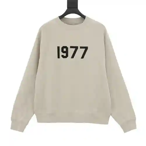 FEAR OF*GOD sudadera con cuello redondo y flocado digital de doble línea ESSENTIALS high street 1977