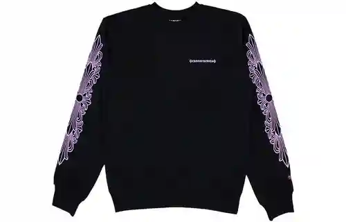 CH/Cro Heart Unicorn Arm Sudadera con cuello redondo y estampado en sánscrito rosa, el mismo estilo 