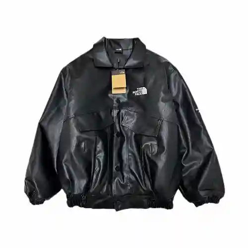[TNF/North Face 23FW Jeju Island Limited Lapel Leather Jacket Cotton Jacket]