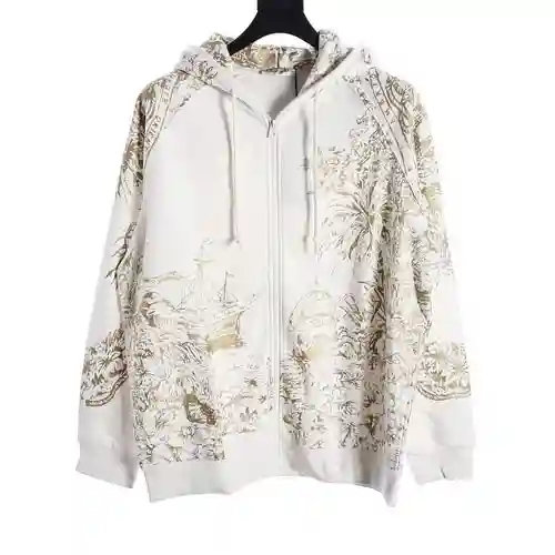 chaqueta con capucha y cremallera con estampado CD Infinite Dreams